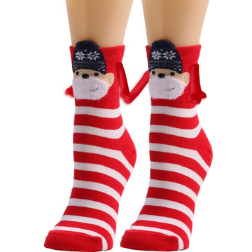 Magnetic Couple Christmas Socks – Cute Santa Design