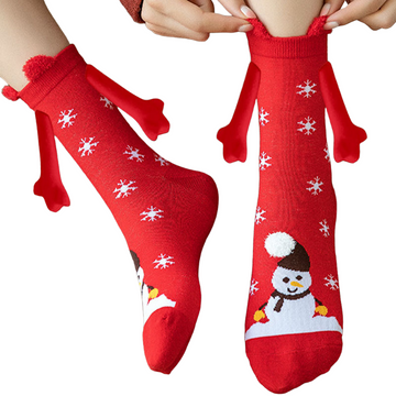 Snowman Love Magnetic Socks