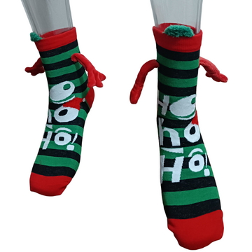 Holiday Love Magnetic Socks – Ho Ho Ho Print