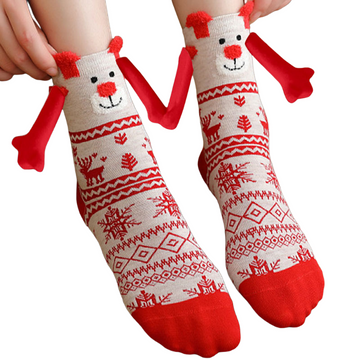 Magnetic Cotton Christmas Socks – Nordic Pattern