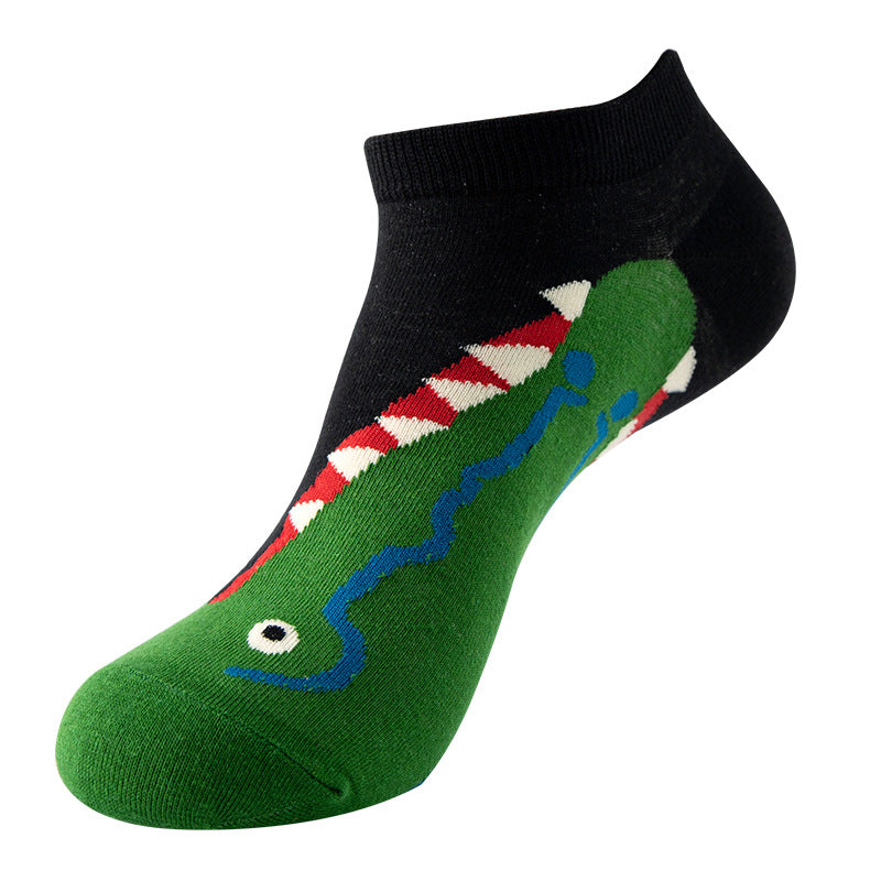 Graffiti Ankle Socks – Crocodile Design
