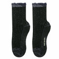 Aliyah Scallop Sparkle Crew Sock | Black Silver - Sock Season
