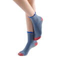 Daphne Ruffle Glitter Ankle Sock | Blue - Sock Season