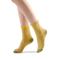 Daphne Ruffle Glitter Ankle Sock | Yellow - Sock Season