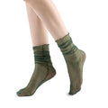 Diamond Sheer Crew Sock | Deep Green - Sock Season