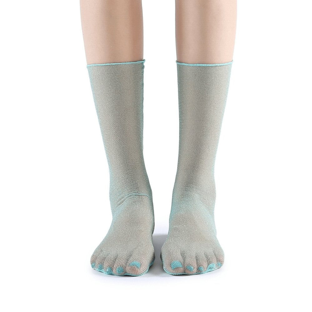 Diamond Sheer Crew Sock | Teal - Sock Season