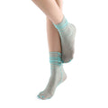 Diamond Sheer Crew Sock | Teal - Sock Season