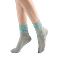 Diamond Sheer Crew Sock | Teal - Sock Season